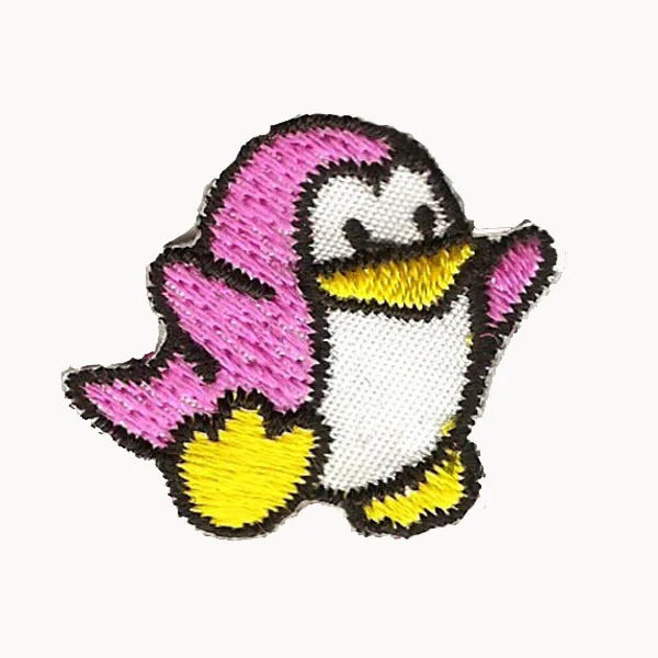 

Embroidery Penguin Patches Made by Twill with Flat Broder and Iron On Backing Welcome Customized MOQ50pcs Free Shipping