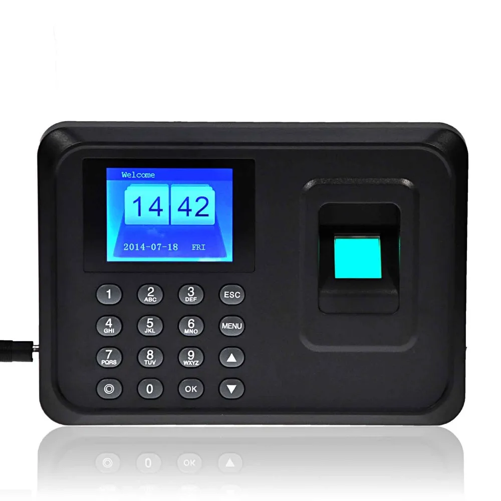 DANMINI 2,4 дюймов экранный сканер отпечатков пальцев часы посещаемости машины Система контроля доступа для офиса/factory/отель/школа
