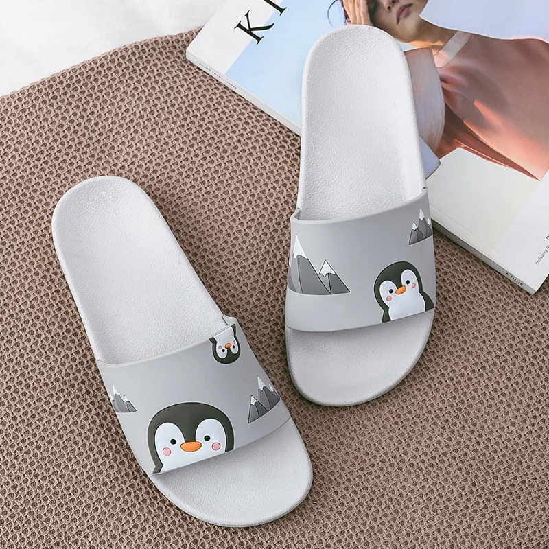 Летние женские шлепанцы унисекс с милым рисунком из мультфильма Альпака