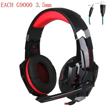 

KOTION EACH G9000 3.5mm Stereo Gaming Headset Game Headphones Earphones Audifonos Mic LED Light for Mobile Phones PS4 PC Gamer