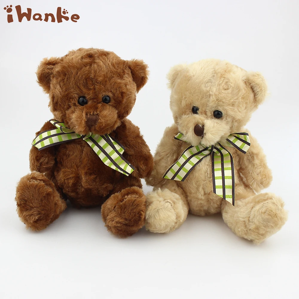 

15cm Kawaii Teddy Bear Toys Stuffed Animals Dolls bow tie Bears for Baby Kids Christmas Wedding Gift 2 pieces/lot