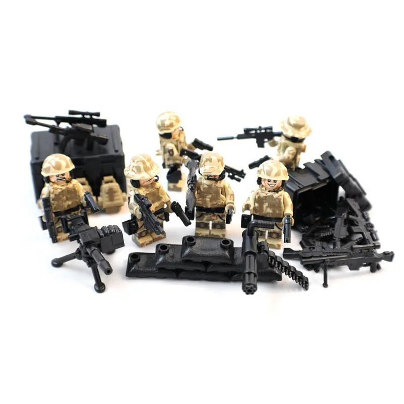 MOC Rare Falcon Commandos игрушечные строительные блоки военные с оружие|block toys|building blocks toywar