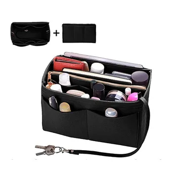 

Organizer Insert Bag Women Nylon Travel Insert Organizer Handbag Purse Large Lady Makeup Cosmetic Bag Cheap Female Tote