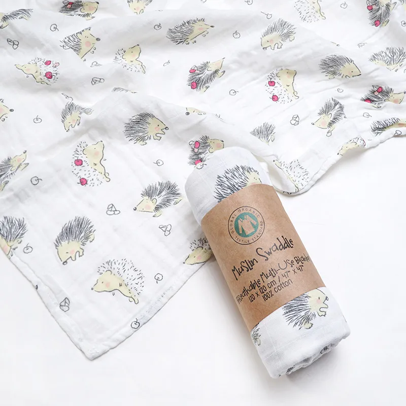 Muslinlife/детское пеленание с животными; муслиновое хлопковое детское одеяло; пеленки для новорожденных; детское одеяло; муслиновое постельное белье