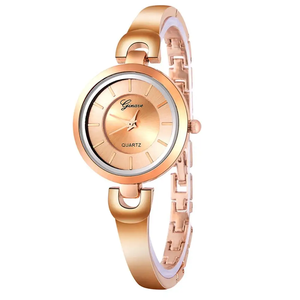 Модные женские Ультра тонкие круглые циферблаты Кварцевые аналоговые наручные часы ювелирные часы подарки