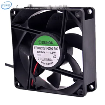 

EE80252B1-0000-A99 Double Ball Bearing Axial Cooling Fan DC 24V 0.075A 1.8W 8025 8cm 80*80*25mm 2200RPM 2 Wires