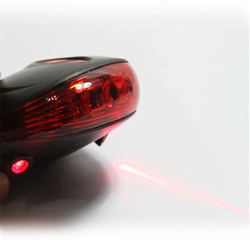 T2 велосипедный велосипед 2 лазерный проектор красные лампы луч и 3LED надежные задние фонари Розничная и