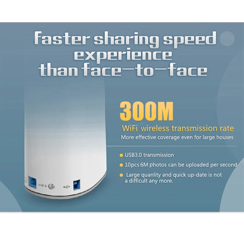 SSK SSM F100 3 ТБ беспроводной 300 Мбит/с/проводной 5 ГБ/сек. Wi Fi Смарт память внешний