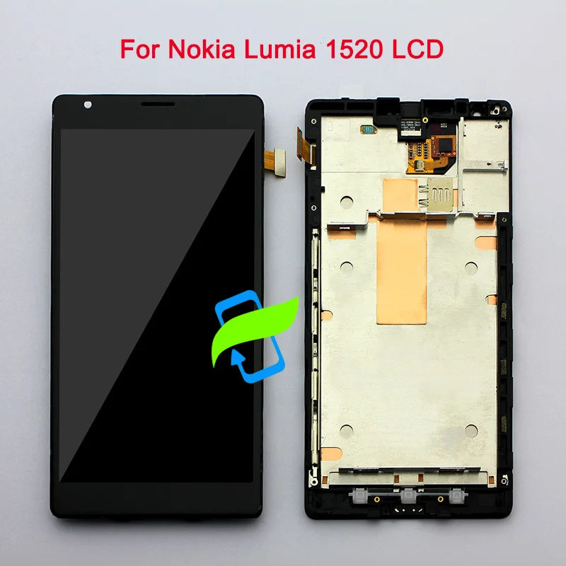 

6" Original Quality For Nokia Lumia 1520 LCD Display With Touch Screen Digitizer Assembly With Frame For NOKIA 1520 LCD Display