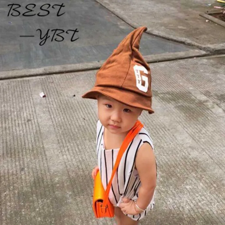 2017 New Korean Children Cap Tide Pointy Hat Nothing In Big Letters G Millinery Autumn Paragraph Girl | Аксессуары для одежды