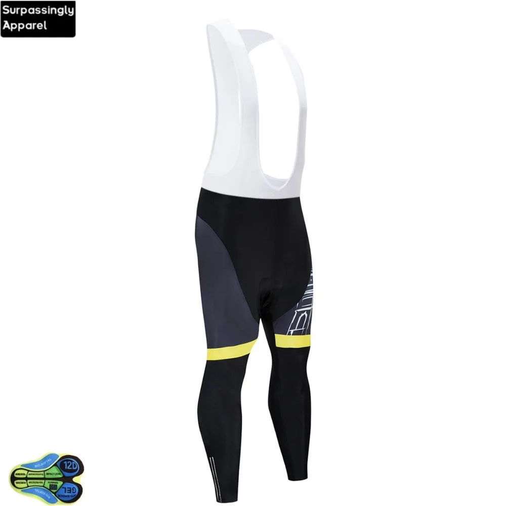 

2019 Pro UCI Teams Men Cycling Bib Pants Spring Autumn Long Sleeve Cycling 12D Gel Pad Pants Bicycle Pad Breathable Bib Pants