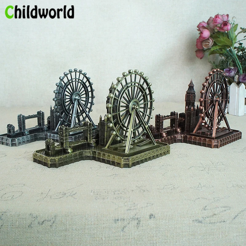 

Metal Handmade London Buildings Statue Creative Home Decoration Accessories Living Room Bedroom Study Furnishings Birthday Gift