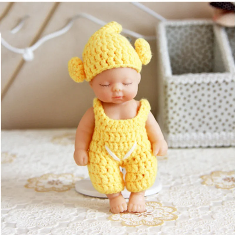 Cute Cartoon Baby Sleeping Doll Keychain PVC Lovely Vinyl Dolls Car Keyring Women Key Holder Gift Child Toy 20