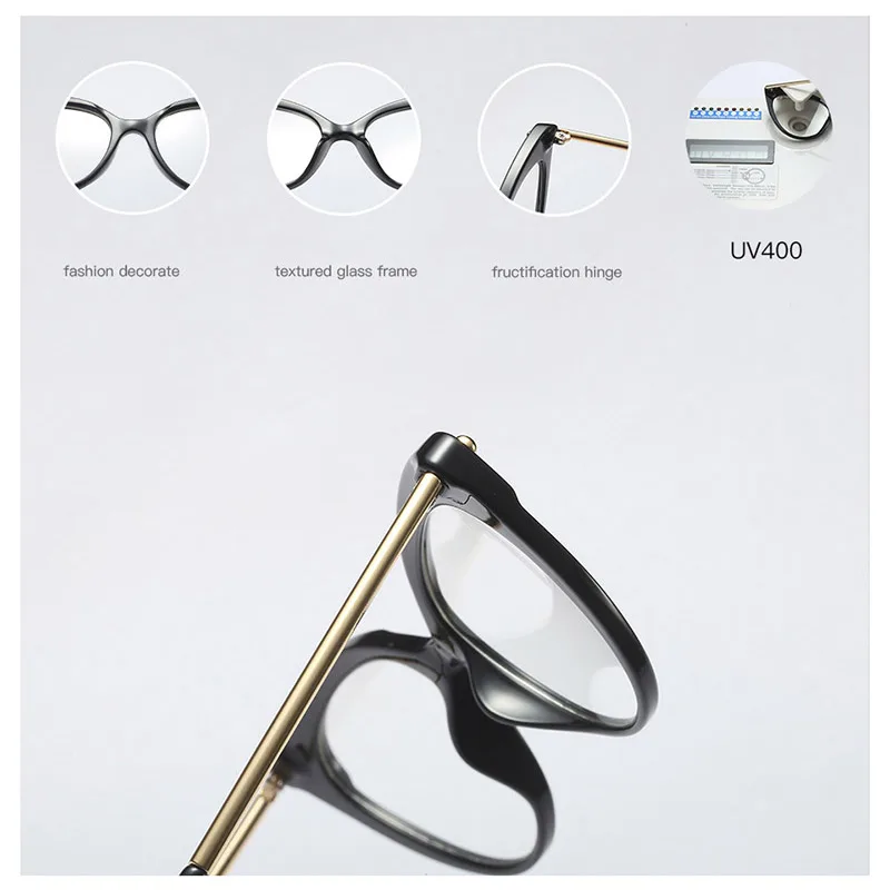 Eyeglasses frames Eyewear frames Women glasses Fashion eyeglasses Women Optical Eyeglasses Prescription Metal Legs and Acetate Rim Spectacles for Women Eyewear Glasses Frame Cat-Eye Styles