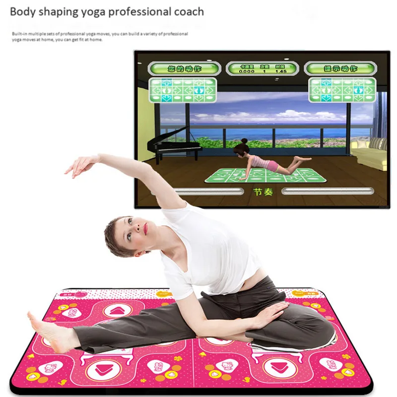 Dance mat wireless host 2 individual sense game controller computer TV dual-use gamepad dancing machine yoga rug games singing