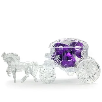 

100pcs Fairy Tale carriage transparent wedding favor boxes gift box sweet box wa3900