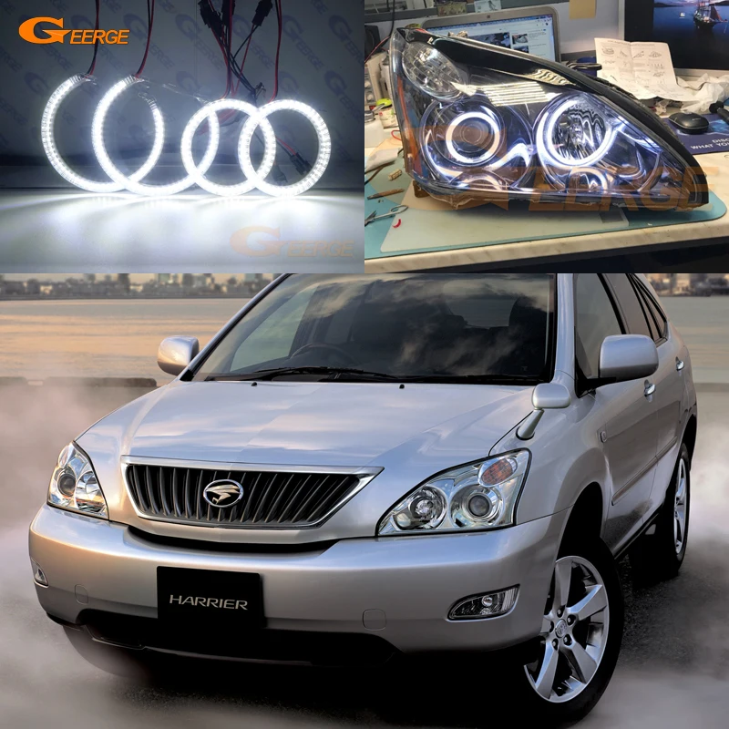 Для Toyota Harrier 2003-2012 ксеноновая фара отличные ангельские глазки ультра яркий smd комплект светодиодов «глаза ангела» DRL