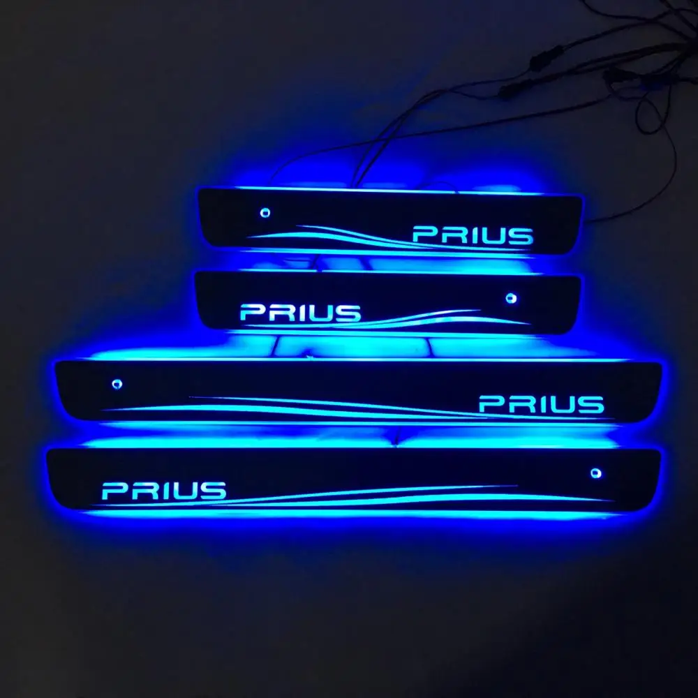  Car-styling for Toyota PRIUS LED Door Sill Scuff Plate Welcome Pedal threshold shining brilliant pe - 33023718215