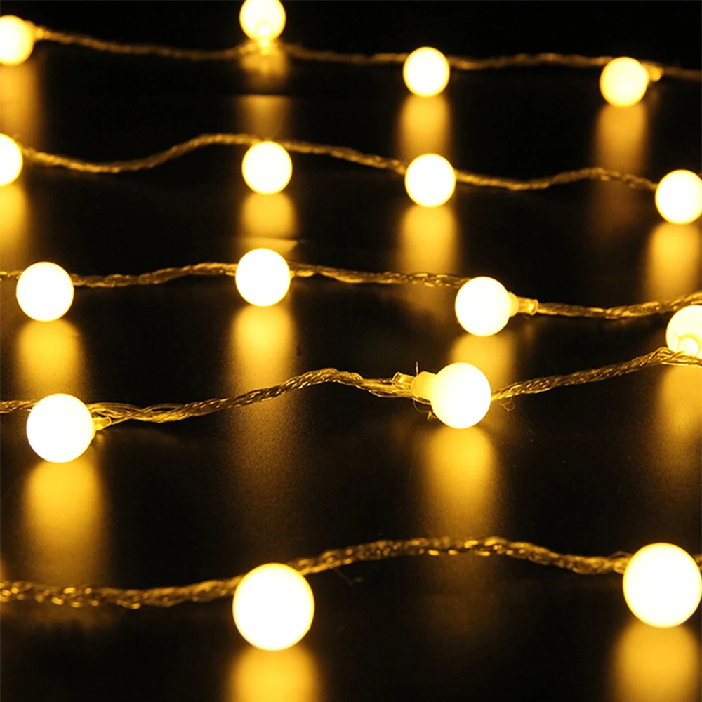 Сказочная Праздничная гирлянда фонарь USB открытый хрустальный шарик 20LED Романтический супер яркий ярд
