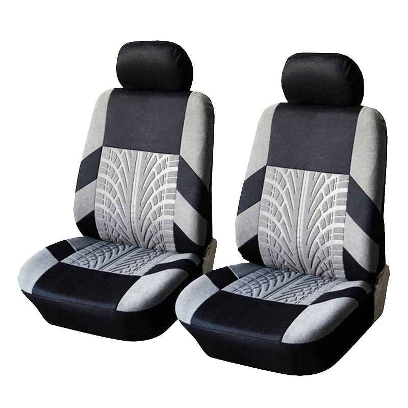 Embroidery Car Seat Covers Set Universal Fit Most Cars Covers with Tire Track Detail Styling Car Seat Protector Embroidery Car Seat Covers Set Universal Fit Most Cars Covers with Tire Track Detail Styling Car Seat Protector