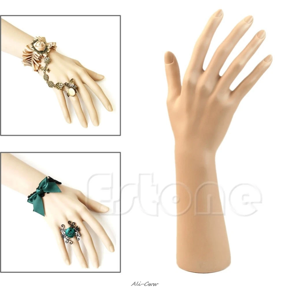 

1Pc Nail Art Fake Model Watch Ring Bracelet Gloves Stand Display Mannequin Hand M08 dropshipping