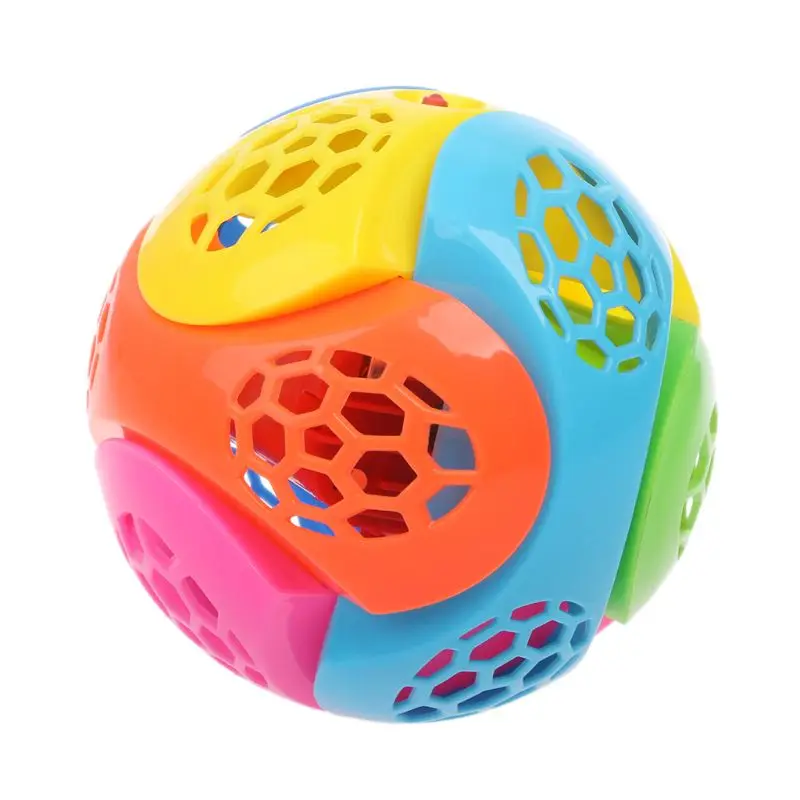 Головоломка прыжки Мигающий Прыгающий мячик танцующий шар светодиодный светильник музыка детская игрушка сборные блоки