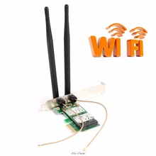 AR9281 Настольный Wlan беспроводной Wifi PCI-E карта адаптер PCI-1X 300 м с двойной несъемной антенной