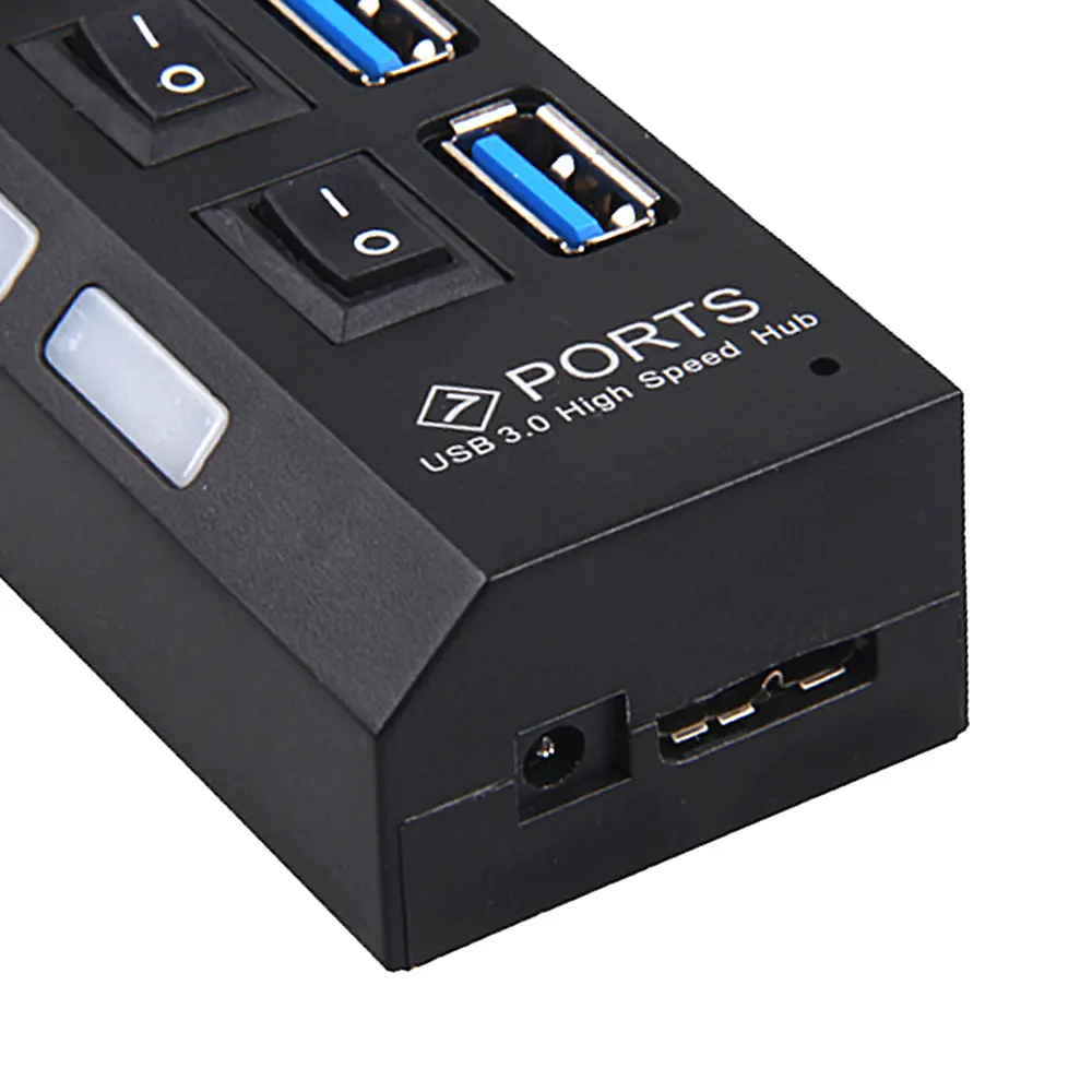 Высокоскоростной светодиодный концентратор Kebidu USB 3 0 с 4 портами и переключателем