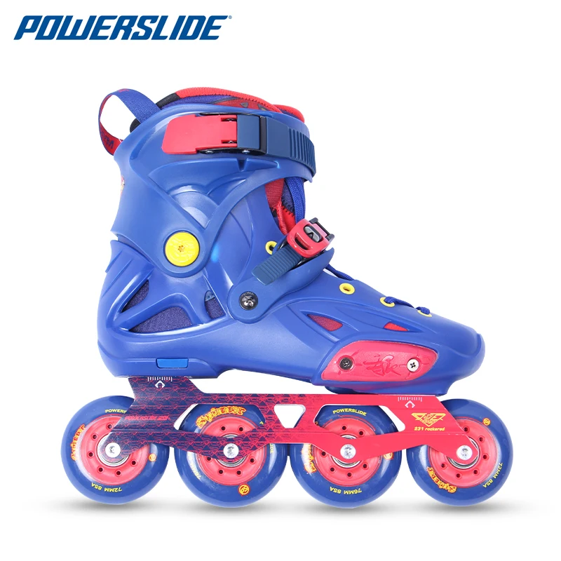100% الأصلي Powerslide سوبرمان الصقور حذاء تزلج بعجلات الكبار الأسطوانة أحذية التزلج سباق التعرج انزلاق شحن التزلج Patines Adulto