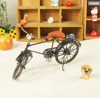 

Home Decor Decoration Crafts Figurines iron metal craft big vintage black Classic bicycle models free shipping
