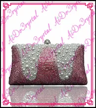Aidocrystal vintage stil rosa diamanten damen handtasche und passenden slip-on hochhackige schuhe für party