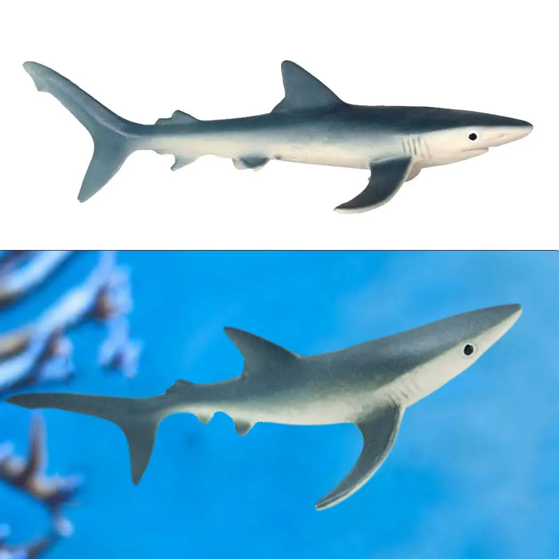 

Marine Blue Small Shark Simulated Marine Animal Models Submarine Mobilization Submarine Bioplastic Simulation Kids Educational