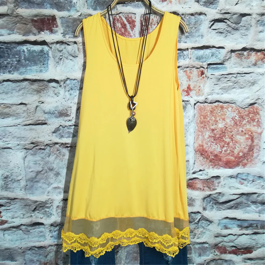 Плюс размер летнее кружевное короткое мини-платье-сарафан без рукавов свободное Повседневное платье женское пляжное Вечернее Платье vestidos de festa - Цвет: Yellow