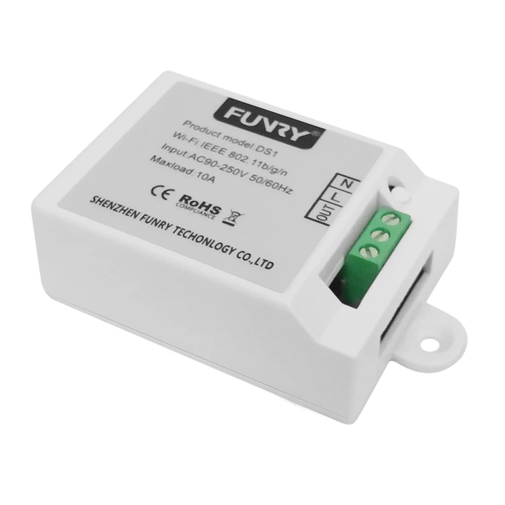 

Funry Smart Switch WIFI Remote Control Switch Timing Control 2500W 10A 250V Smart Home WiFI Switch APP Control for Android & iOS