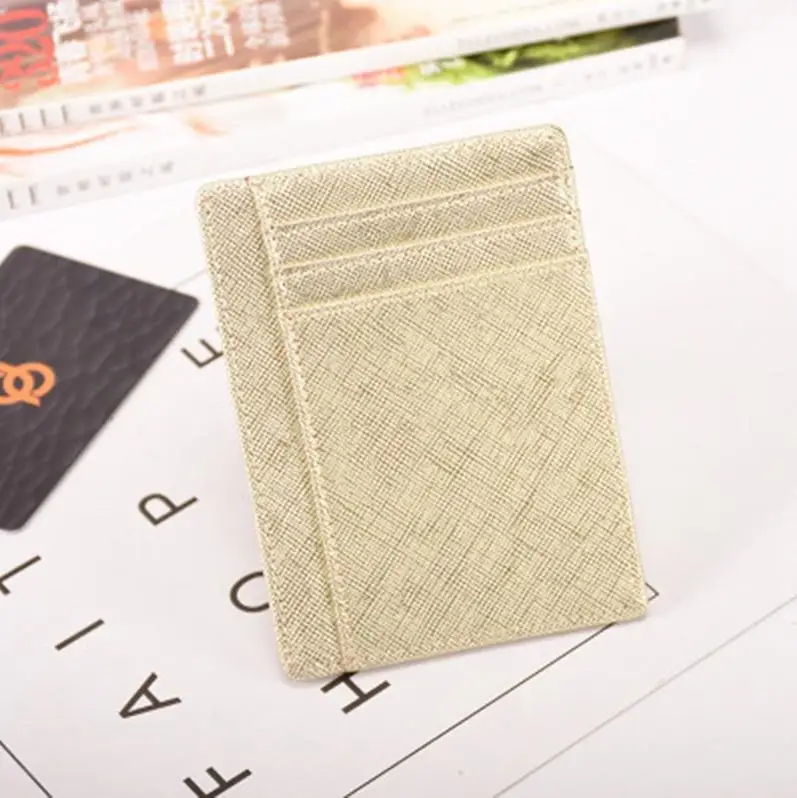 THINKTHENDO модный держатель для карт тонкий банковский чехол для кредитных карт ID сумка кошелек с блокировкой RFID Тонкий держатель для карт Чехол для карт - Цвет: gold