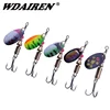 5 unids/lote WDAIREN Señuelos de Pesca tipo cuchara de Metal Spinner cebo Wobbler cebos artificiales anzuelo triple Isca bajo abordar con Kit de caja ► Foto 2/5