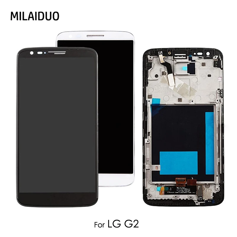 ЖК дисплей для LG G2 D800 D802 сенсорный экран дигитайзер черный белый нет/с рамкой в