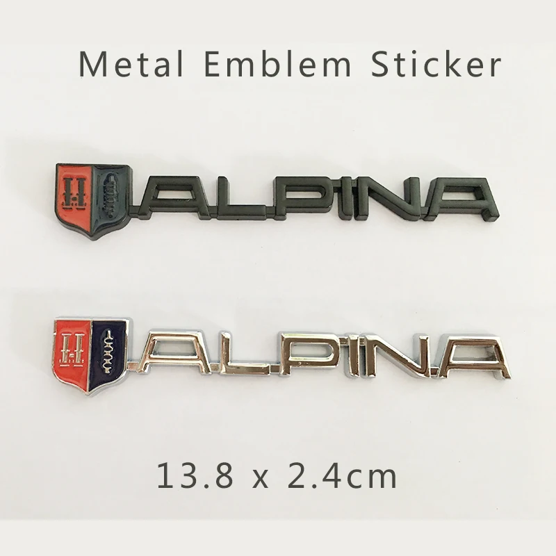 

1pcs /set New Car accessories Car body Emblem Sticker for Alpina Metal Logo Label Good quality Free shipping Auto Decals Metal
