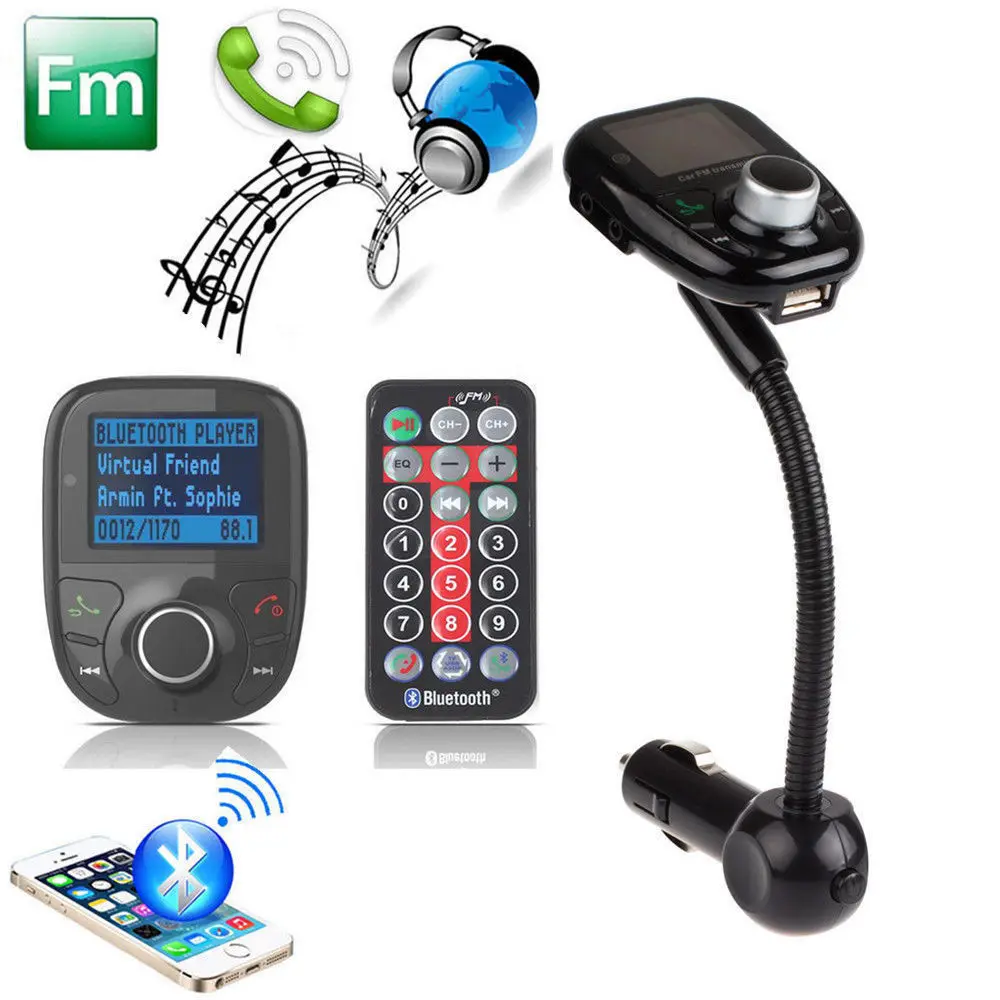 Bluetooth Handsfree fm передатчик Car Kit MP3 музыкальный плеер Радио адаптер с пультом