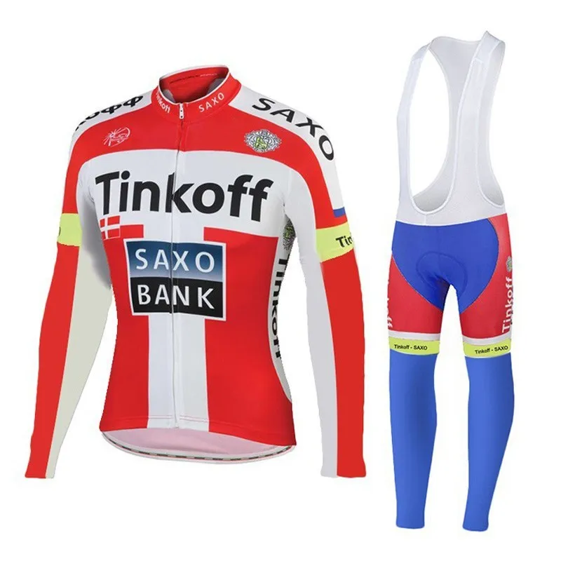 Maillot Ropa Ciclismo Invierno Tinkoff зимний комплект велосипедной одежды из флиса с длинными рукавами, велосипедная одежда