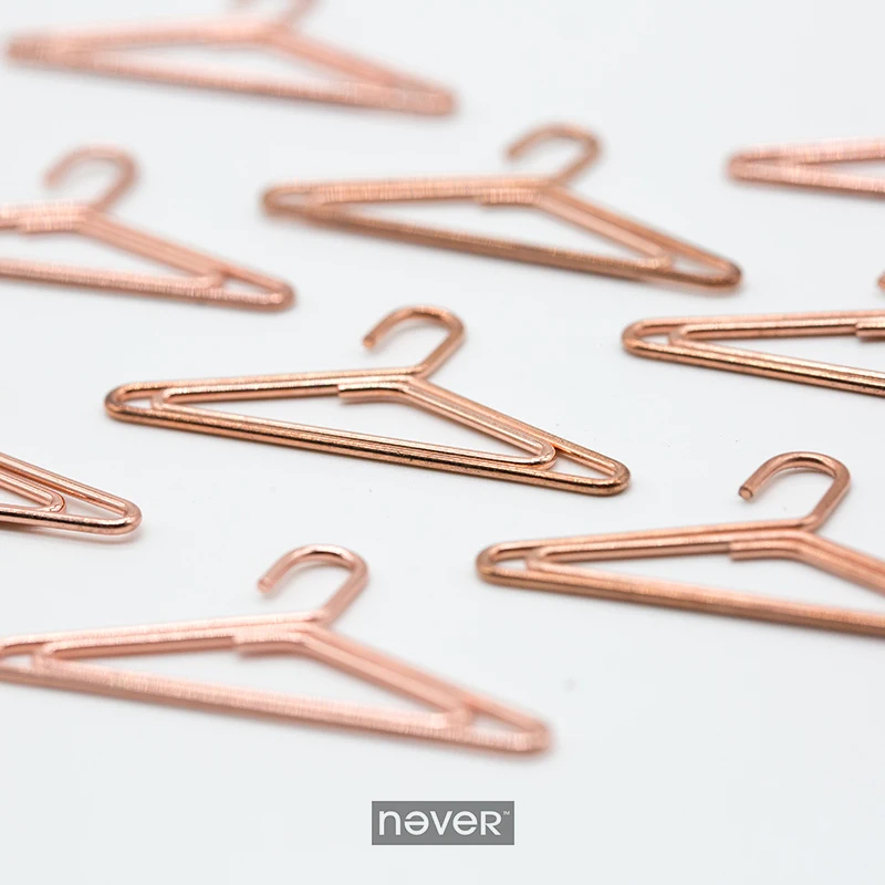 

JIANWU/Rose Gold Series Metallic color bowknot modelling Paper clip Fashion business office lady style Office stationery set