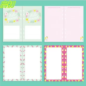 

20 sheets/lot A6 A5 Fruit Ice Cream refills spiral notebook replace color core loose leaf stationery planner ring binder paper