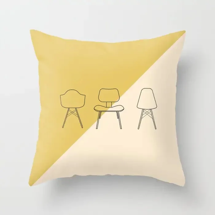 Абстрактная Геометрическая наволочка для подушки, желтый современный простой домашний декор, наволочка из полиэстера для дивана, кровати, гостиной, Декоративные Чехлы