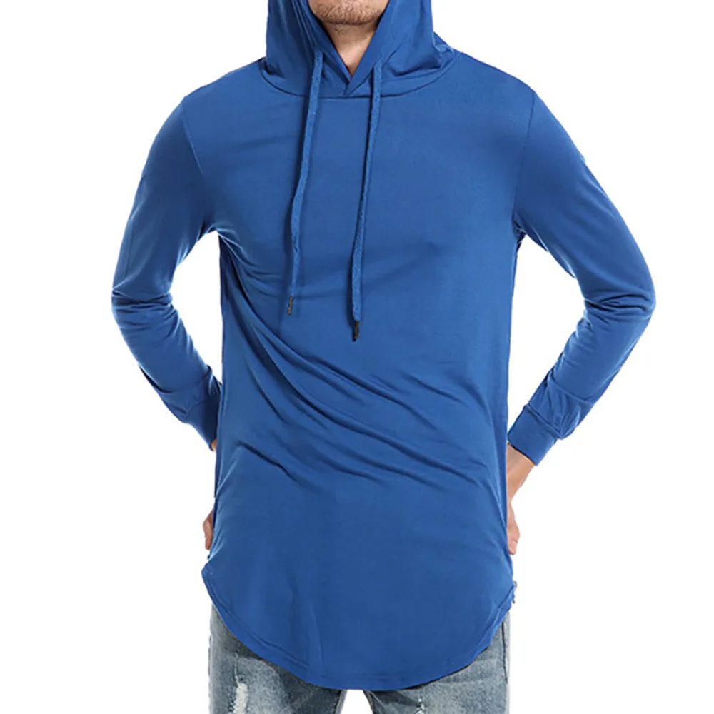 ISHOWTIENDA Новая модная мужская блузка с длинным рукавом Однотонная
