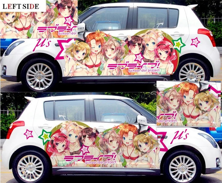 

LEFT SIDE Full Body Car Stickers Tailor-made Camouflage DIY Japanese Anime Sticker Refit Accessories Vinyl Car Sticker