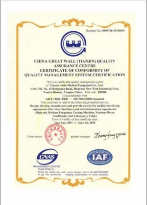 ISO CERTIFICATE