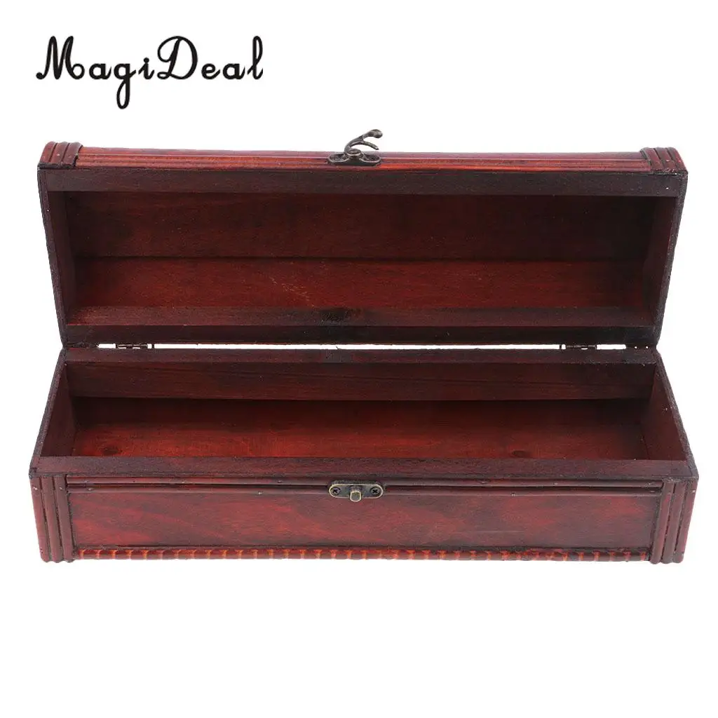 MagiDeal Vintage Portable Wood Wine Box Unique Gift Wine Storage Box Bottle Packags