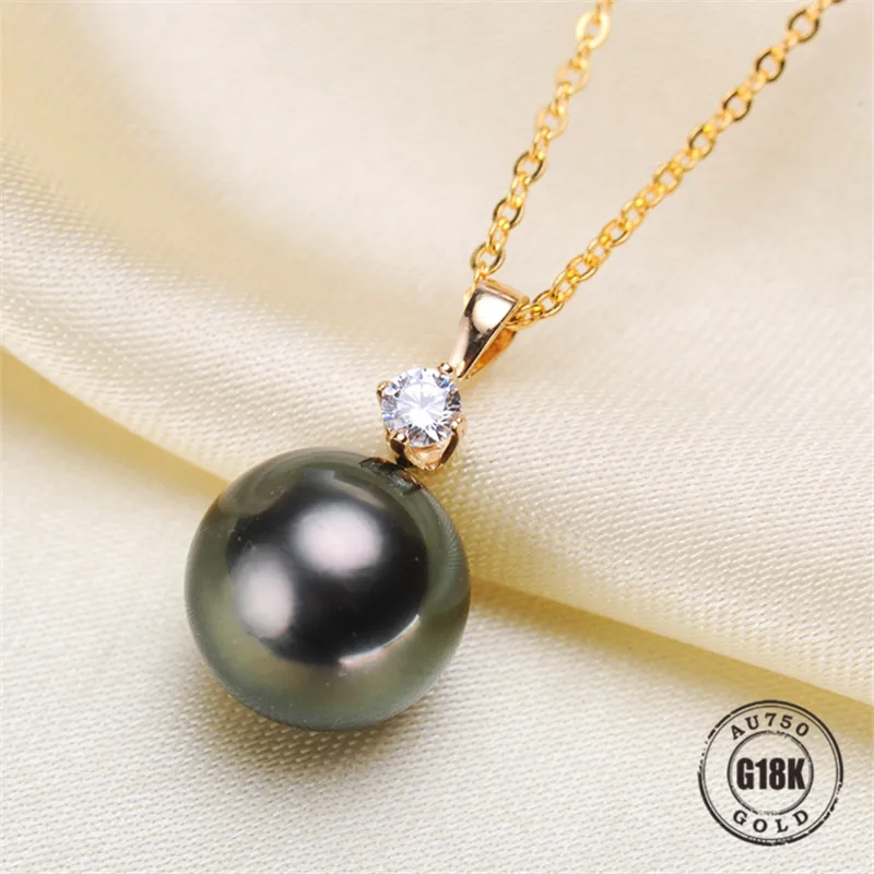 

DIY Pendant Jewelry Findings Blank Pendants Bracket AU750 G18K Yellow Gold Simple Bracket Natural Pearl Cap Accessories