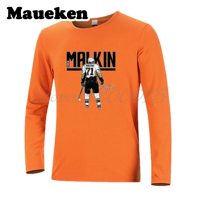 8 С длинным рукавом Россия hockeying Star#71 Evgeni Malkin Мужская футболка одежда футболка мужская W17110802 - Цвет: 8