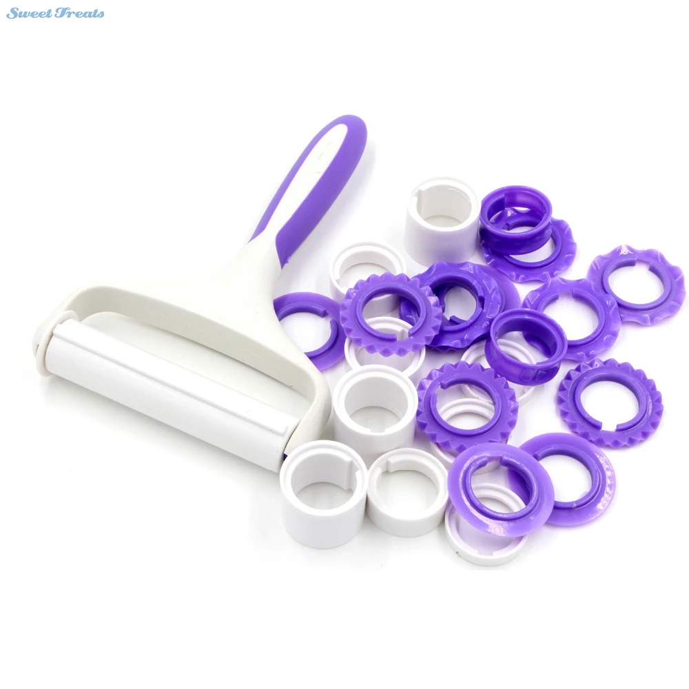 Fondant-Strip-Ribbon-Cutter-Sugarcraft-Cake-Decorating-Tools-Plastic-Cake-Rolling-Pin-Embosser-Roller-Set-Baking
